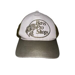 Bass Pro Shops Trucker Hat Mesh Snapback Cap Embroidered Fishing Hunting Green